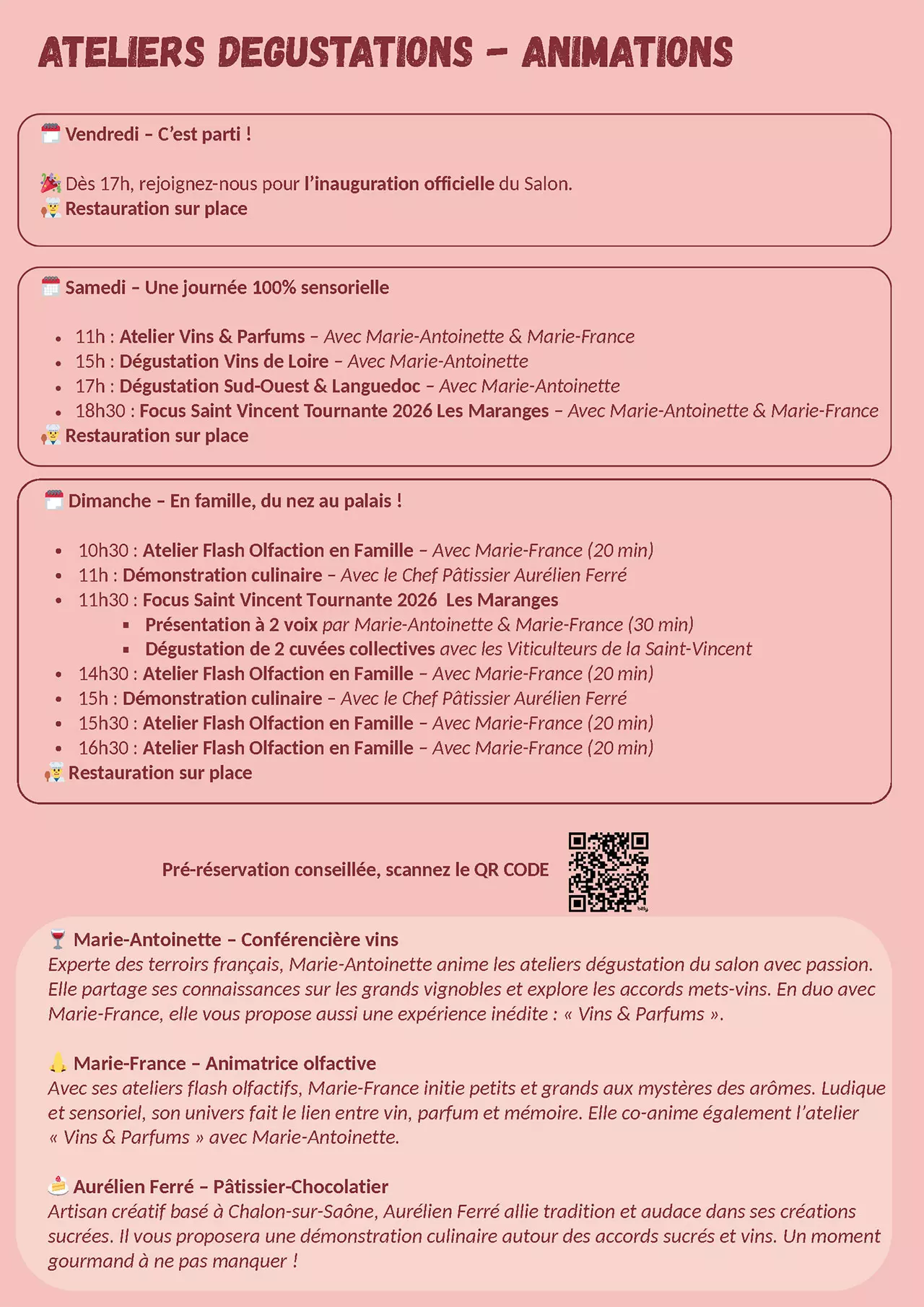 exposants et programme