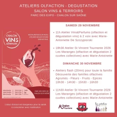Salon Vins & Terroirs - Chalon sur Saône - 28-29-30 novembre 2025